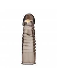 Дымчатая насадка-удлинитель Ribbed Realistic Penis Enhancing Sleeve Extension - 15,2 см. - BlueLine - в Северодвинске купить с доставкой