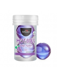 Лубрикант на масляной основе Hot Ball Beija Muito с ароматом винограда (2 шарика по 3 гр.) - HotFlowers - купить с доставкой в Северодвинске