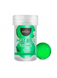 Лубрикант на масляной основе Hot Ball Beija Muito с ароматом мяты (2 шарика по 3 гр.) - HotFlowers - купить с доставкой в Северодвинске