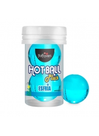 Лубрикант на масляной основе Hot Ball Plus с охлаждающим эффектом (2 шарика по 3 гр.) - HotFlowers - купить с доставкой в Северодвинске