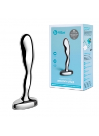 Стальной стимулятор простаты Stainless Steel Prostate Plug - 11,5 см. - b-Vibe - в Северодвинске купить с доставкой