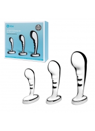 Набор из 3 стальных стимуляторов простаты Stainless Steel P-spot Training Set - b-Vibe - в Северодвинске купить с доставкой