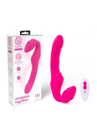 Розовый безремневой страпон на радиоуправлении Strapless Together - 22 см. - Together Toy - купить с доставкой в Северодвинске