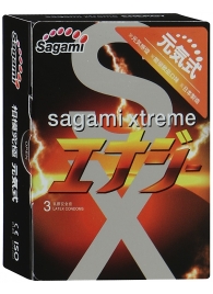 Презервативы Sagami Xtreme ENERGY с ароматом энергетика - 3 шт. - Sagami - купить с доставкой в Северодвинске