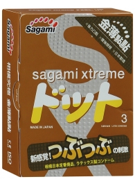 Презервативы Sagami Xtreme FEEL UP с точечной текстурой и линиями прилегания - 3 шт. - Sagami - купить с доставкой в Северодвинске