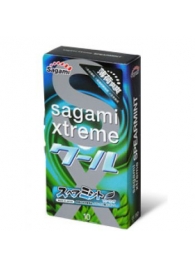 Презервативы Sagami Xtreme Mint с ароматом мяты - 10 шт. - Sagami - купить с доставкой в Северодвинске