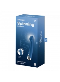 Синий вибратор для G-стимуляции Spinning G-Spot 1 - 17 см. - Satisfyer купить в Северодвинске с доставкой в Orgasmix.ru Синий вибратор для G-стимуляции Spinning G-Spot 1 - 17 см. - Satisfyer