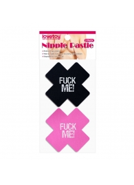 Набор из 2 пар пэстисов Cross Pattern Nipple Pasties - Lovetoy - купить с доставкой в Северодвинске