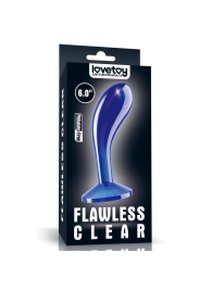 Синяя анальная втулка Flawless Clear Prostate Plug 6.0 - 15 см. - Lovetoy - в Северодвинске купить с доставкой