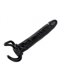 Чёрная насадка-фаллос для двойного проникновения INFLATABLE DILDO SLIM DONG  - 13,5 см. - Toyz4lovers - в Северодвинске купить с доставкой