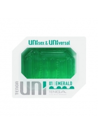 Зеленый мастурбатор-стимулятор Tenga Uni Emerald - Tenga - в Северодвинске купить с доставкой