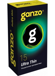 Прозрачные ультратонкие презервативы Ganzo Ultra thin - 15 шт. - Ganzo - купить с доставкой в Северодвинске