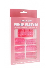 Набор из 7 розовых насадок на пенис ONE-A-DAY PENIS SLEEVES PINK - Seven Creations - в Северодвинске купить с доставкой