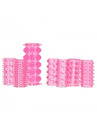 Набор из 7 розовых насадок на пенис ONE-A-DAY PENIS SLEEVES PINK - Seven Creations - в Северодвинске купить с доставкой