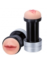 Двусторонний мастурбатор REALSTUFF 2 IN 1 HUMMER MOUTH   VAGINA - ротик и вагина - Dream Toys - в Северодвинске купить с доставкой