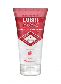 Интимный гель-смазка на водной основе Lubrimax Magic Strawberry - 75 мл. - ИнтелБИО - купить с доставкой в Северодвинске