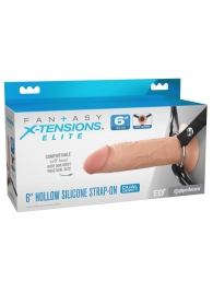 Полый страпон на ремнях 6’’ Hollow Silicone Strap-on - Pipedream - купить с доставкой в Северодвинске