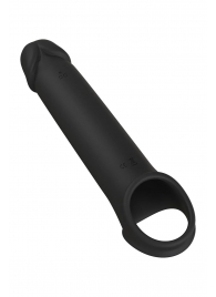 Черная насадка-удлинитель с вибрацией Vibrating Extender With Remote - Dream Toys - в Северодвинске купить с доставкой