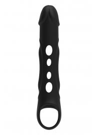 Черная насадка-удлинитель Vibrating Extender With Remote с вибрацией - Dream Toys - в Северодвинске купить с доставкой