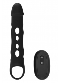 Черная насадка-удлинитель Vibrating Extender With Remote с вибрацией - Dream Toys - в Северодвинске купить с доставкой