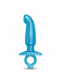 Голубая анальная пробка для массажа простаты Hither Silicone Prostate Plug - 14,3 см. - b-Vibe - в Северодвинске купить с доставкой