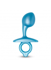 Голубая анальная пробка для массажа простаты Bulb Silicone Prostate Plug - 10,7 см. - b-Vibe - в Северодвинске купить с доставкой