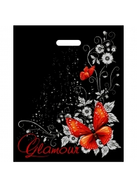 Черный пакет Glamour с вырубной ручкой (38х47 см) - Сима-Ленд - купить с доставкой в Северодвинске