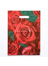 Пакет с цветочным принтом и вырубной ручкой (30х40 см) - Сима-Ленд - купить с доставкой в Северодвинске