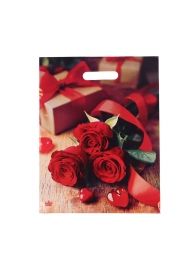 Пакет с принтом в виде роз (31х40 см) - Сима-Ленд - купить с доставкой в Северодвинске