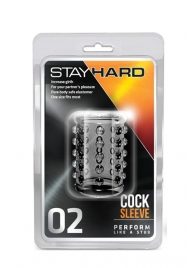 Прозрачная насадка на пенис с шишечками STAY HARD COCK SLEEVE 02 CLEAR - Blush Novelties - в Северодвинске купить с доставкой