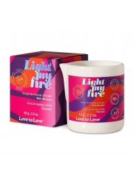 Массажная свеча Light My Fire Coconut с ароматом кокоса - 65 гр. - Love to Love - купить с доставкой в Северодвинске