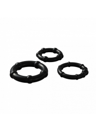 Набор из 3 черных эрекционных колец Babooom Ring Set - Adrien Lastic - в Северодвинске купить с доставкой