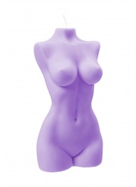 Фиолетовая интерьерная свеча в форме женского торса - 850 гр. - Pecado - купить с доставкой в Северодвинске