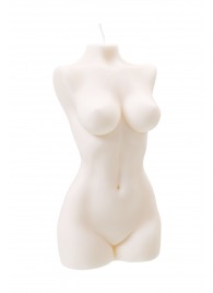 Белая интерьерная свеча в форме женского торса - 850 гр. - Pecado - купить с доставкой в Северодвинске
