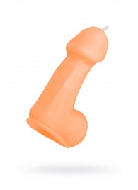 Оранжевая свеча в форме пениса - 47 гр. - Pecado - купить с доставкой в Северодвинске