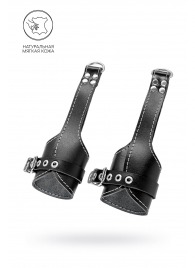 Черные подвесы с белой строчкой - Pecado - купить с доставкой в Северодвинске