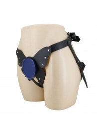 Синие трусики харнесс с платформой Caludio II - Baile - купить с доставкой в Северодвинске