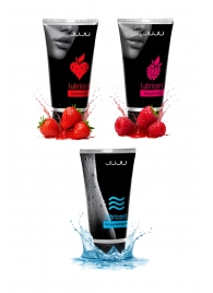 Набор из 3 лубрикантов JUJU (увлажняющий, клубника, малина) - JuJu - купить с доставкой в Северодвинске Набор из 3 лубрикантов JUJU (увлажняющий, клубника, малина) - JuJu - купить с доставкой в Северодвинске