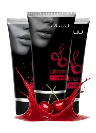 Набор из 3 съедобных лубрикантов JUJU со вкусом вишни - JuJu - купить с доставкой в Северодвинске Набор из 3 съедобных лубрикантов JUJU со вкусом вишни - JuJu - купить с доставкой в Северодвинске