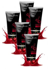 Набор из 5 съедобных лубрикантов JUJU со вкусом вишни - JuJu - купить с доставкой в Северодвинске Набор из 5 съедобных лубрикантов JUJU со вкусом вишни - JuJu - купить с доставкой в Северодвинске