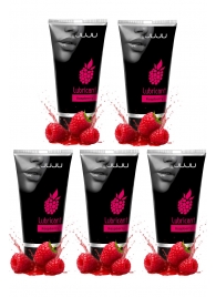 Набор из 5 съедобных лубрикантов JUJU со вкусом малины - JuJu - купить с доставкой в Северодвинске