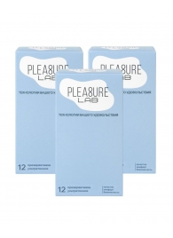 Набор из 3 упаковок ультратонких презервативов Pleasure Lab (по 12 шт.) - Pleasure Lab - купить с доставкой в Северодвинске
