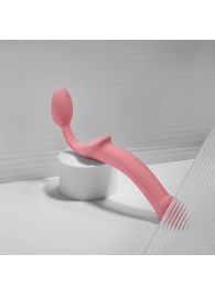 Розовый безремневой страпон Strap-on-me Semi-Realistic Bendable Strap-On size M - Strap-on-me - купить с доставкой в Северодвинске