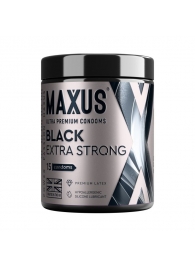 Черные утолщенные презервативы MAXUS Extra Strong с железным кейсом - 15 шт. - Maxus - купить с доставкой в Северодвинске