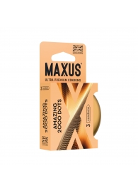 Точечные презервативы MAXUS 2000 Amazing Dots с железным кейсом - 3 шт. - Maxus - купить с доставкой в Северодвинске