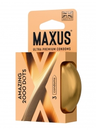 Точечные презервативы MAXUS 2000 Amazing Dots с железным кейсом - 3 шт. - Maxus - купить с доставкой в Северодвинске