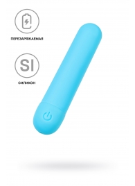 Голубая силиконовая перезаряжаемая вибропуля Murr - 10 см. - A-toys купить в Северодвинске с доставкой в Orgasmix.ru Голубая силиконовая перезаряжаемая вибропуля Murr - 10 см. - A-toys