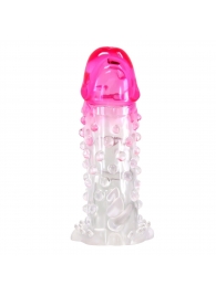 Прозрачно-розовая насадка на пенис Wilford - 13,5 см. - Baile - в Северодвинске купить с доставкой Прозрачно-розовая насадка на пенис Wilford - 13,5 см. - Baile - в Северодвинске купить с доставкой