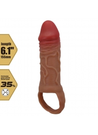 Реалистичная насадка на член Peirre - 15,5 см. - Baile - в Северодвинске купить с доставкой Реалистичная насадка на член Peirre - 15,5 см. - Baile - в Северодвинске купить с доставкой