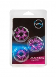 Набор из 3 лиловых эрекционных колец различной формы - Erowoman-Eroman - в Северодвинске купить с доставкой